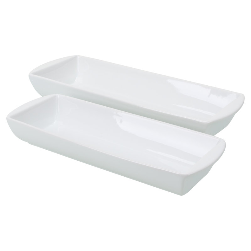 2-Piece, Amar Serving Bowl Set, White