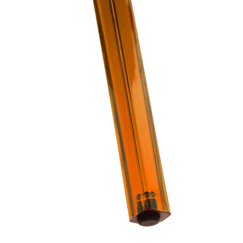 Jakubowski Dynamic Modern Plastic Dining Side Chair with Honeycomb Design, Transparent Orange