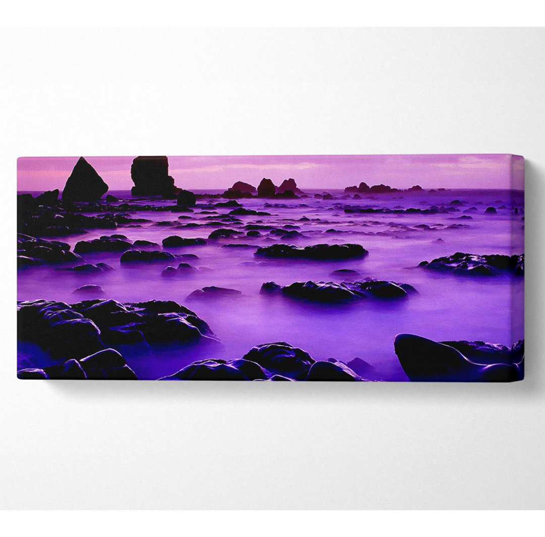 Rocky Purple Mist Panoramaleinwand