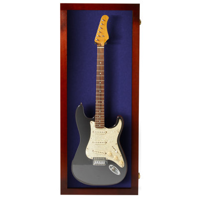 PENNZONI Electric Guitar Display Case, Made from Hardwood Frame & Clear Acrylic