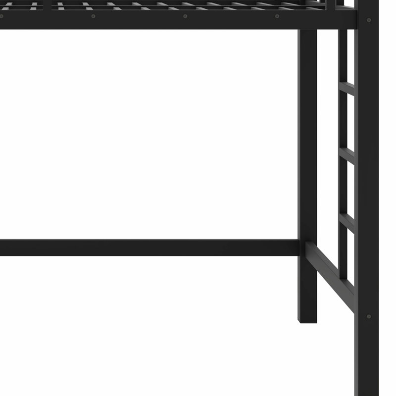 Metal Loft Bed Featuring Ladder & Secure Guardrails For Safety, Twin XL