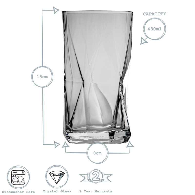 Cassiopea Highball Glasses - 480ml, 4