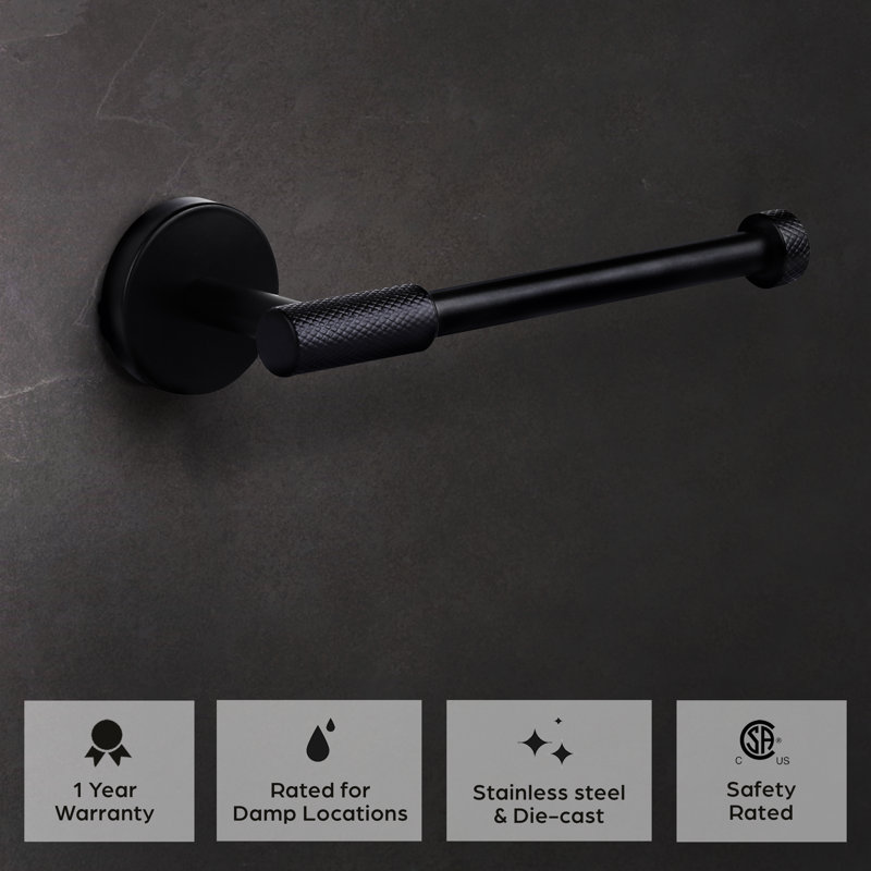Wall Mounted Toilet Paper Holder, Black