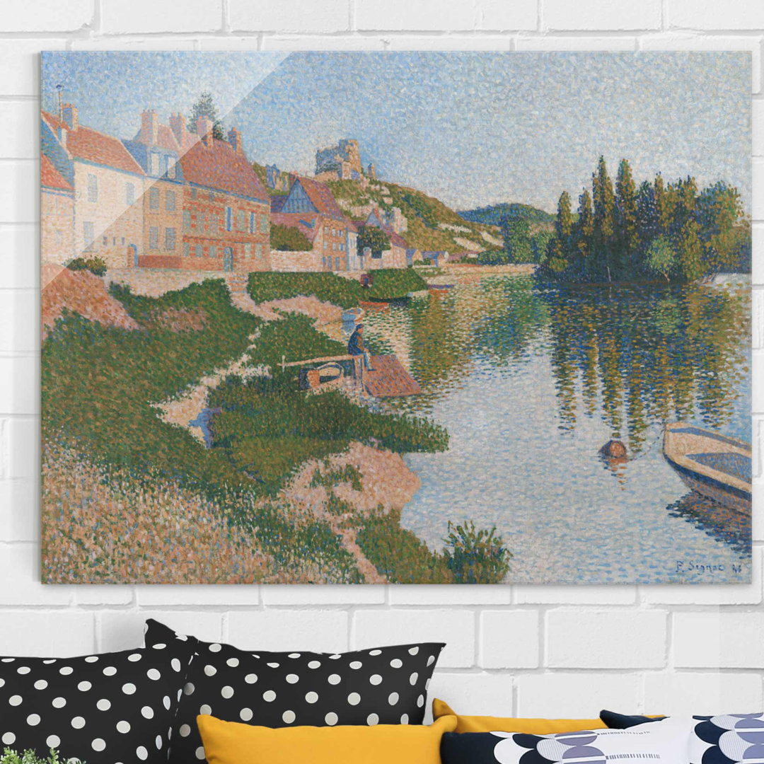 Glasbild Les Andelys, die Küste von Paul Signac