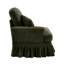 Canapé en chenille LSF avec 1 coussin - Vert-1476135497