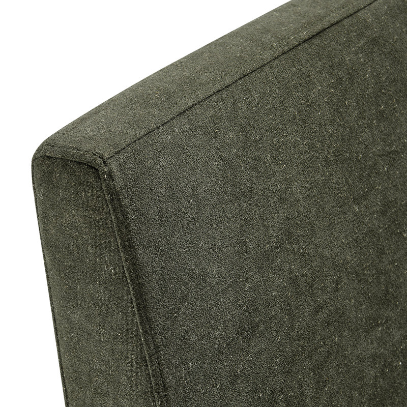 Chaise de salle à manger rembourrée en lin Tessera, Sauge