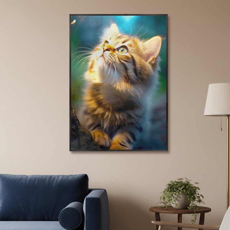 Single Picture Frame LED Illuminated Wall Art Wall Art on Glass / Aluminium, 60 cm H x 50 cm W