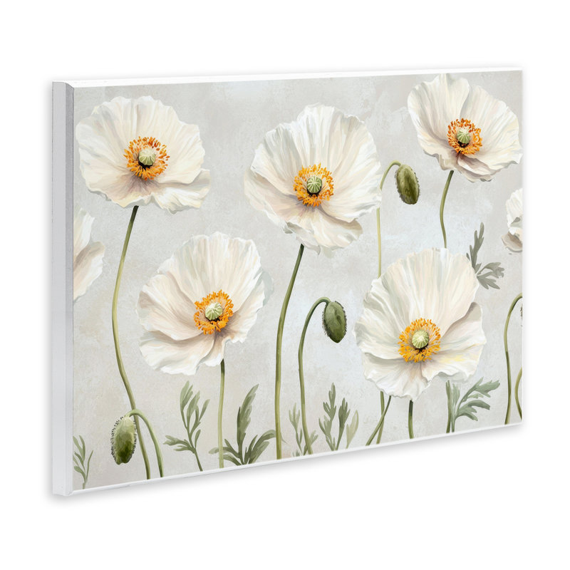 Plaque florale «Buds and Daisies», par Petal Prints Design, H 13 po x l 19 po