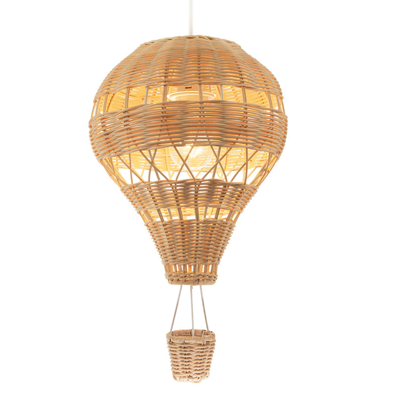 42cm H Rattan Novelty Pendant Shade ( No Direct Attachment Method ) in Brown