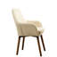 Chaise d'appoint brun clair - Finition brune et mousse confortable avec coussin haut-1634468564