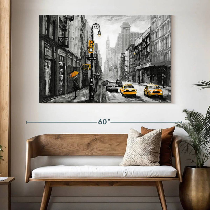 Sirci NYC - jaune pop, H 34 po x l 51 po