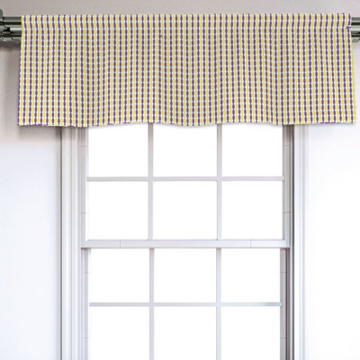 Sateen Striped Ruffled Window Valance