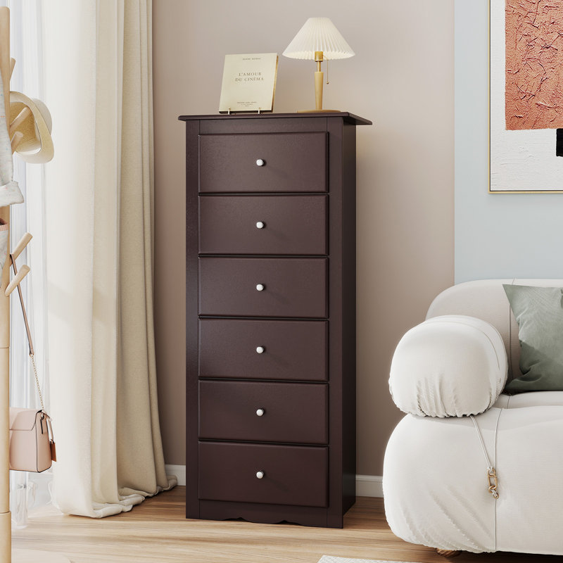 Commode 6 tiroirs, Brun