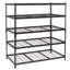 Étagère en métal robuste à 5 niveaux, l 48 po x P 24 po x H 72 po, support de rangement réglable, assemblage sans boulon, capacité de charge totale de 4 000 lb, pour le garage, le sous-sol, l'entrepôt, l'atelier, noir