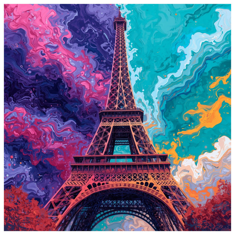 Coussins Tour Eiffel Eiffel, 20 x 20 inches