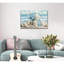 "Blue Ocean Beach", impression sur toile - coquillage côtier et affiche de vase pour la maison