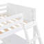 Lit simple superposé au dessus d'un lit double avec bureau-1001311209