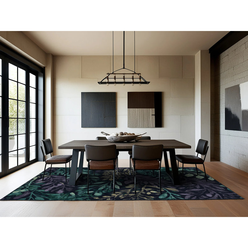 Serene Bloom Rug, Square 5'