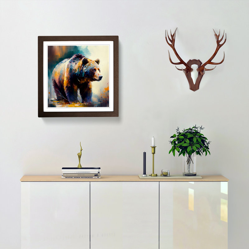 Single Picture Frame Print on Wood, Walnut