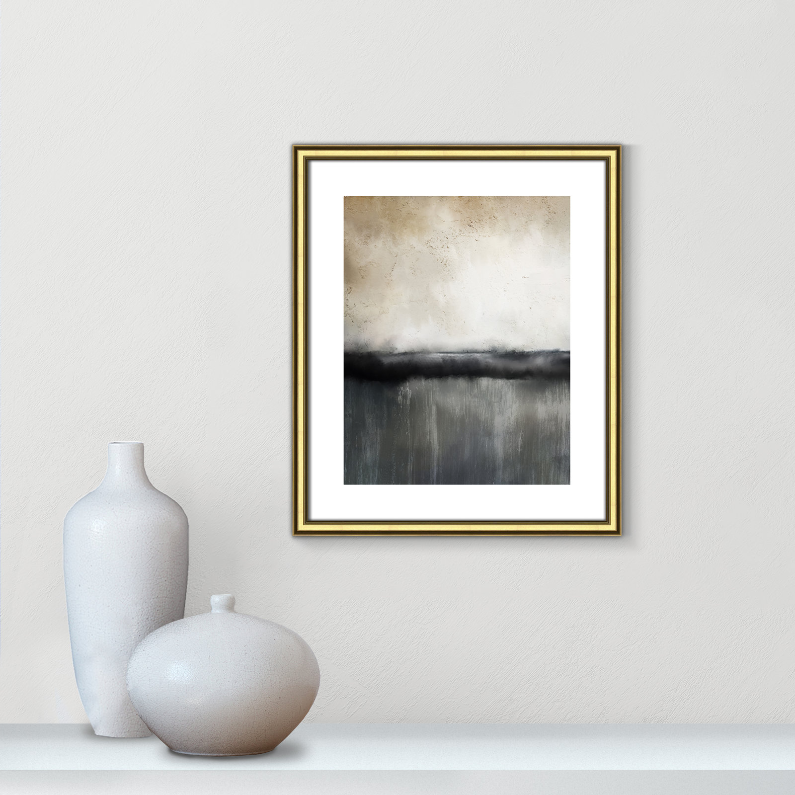 Sunset by Kimberly Allen Print, Picture Framed Paper, 19" H x 16" W, Gold Bead