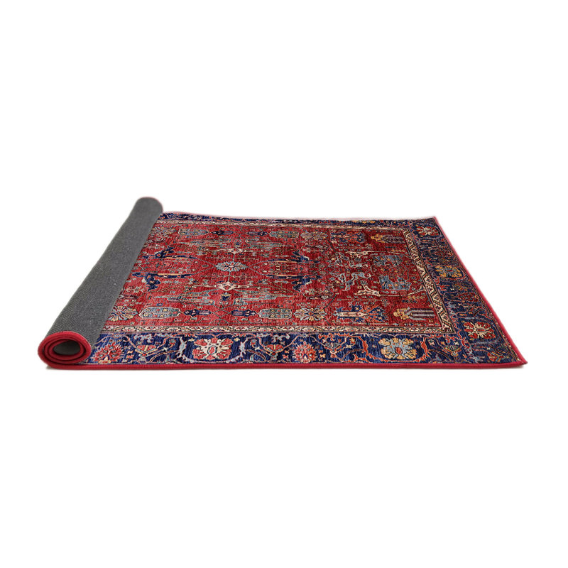 Tapis bleu / rouge Forance, Rond 4 pi