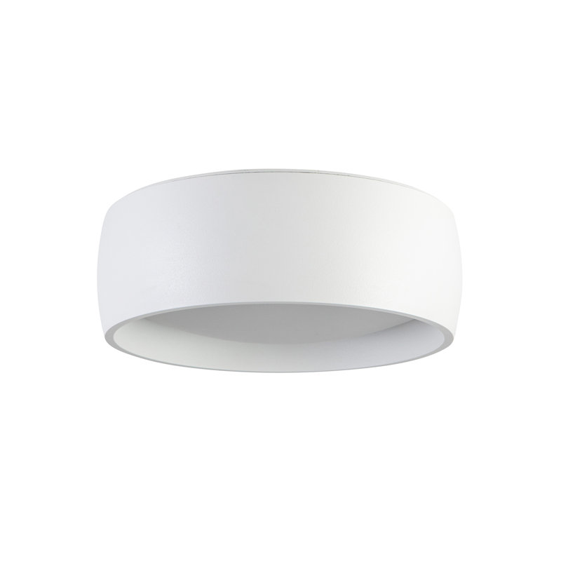 Savile LED Flush Mount, White, 2"H x 6"W x 6"D