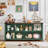 Farmhouse Wood Long Storage Organizer Bookcase-18540872-33435129