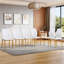Chaises de salle à manger modernes modernes dorées et blanches, Pu ergonomique, ensemble de 6 élégances pour la maison