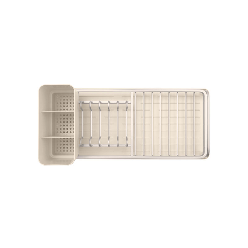 Brabantia Sink Side Compact Aluminum Dish Drying Rack, Soft Beige
