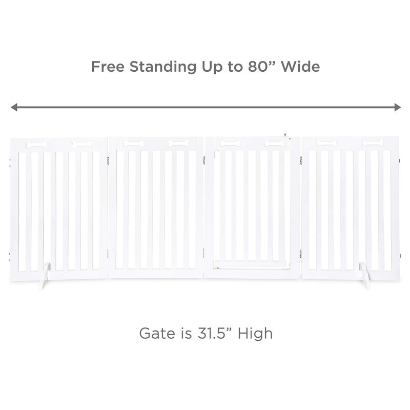 Barrière pour chien autoportante Pinder, Blanc
