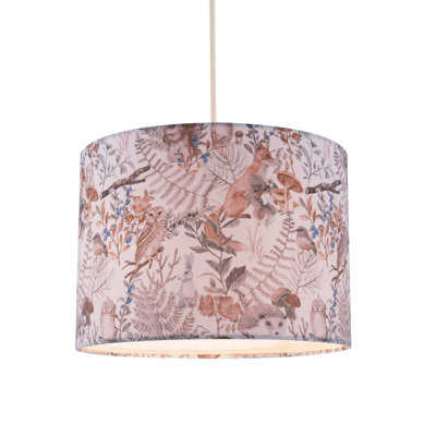 18cm H Fabric Drum Lamp Shade ( No Direct Attachment Method ) in Brown