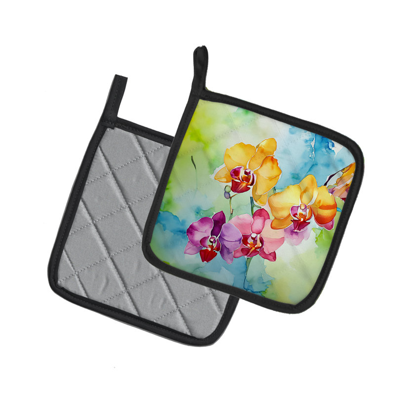 Caroline's Treasures Floral Polyester Potholder Set