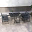 Steel Patio Dining Set Table,