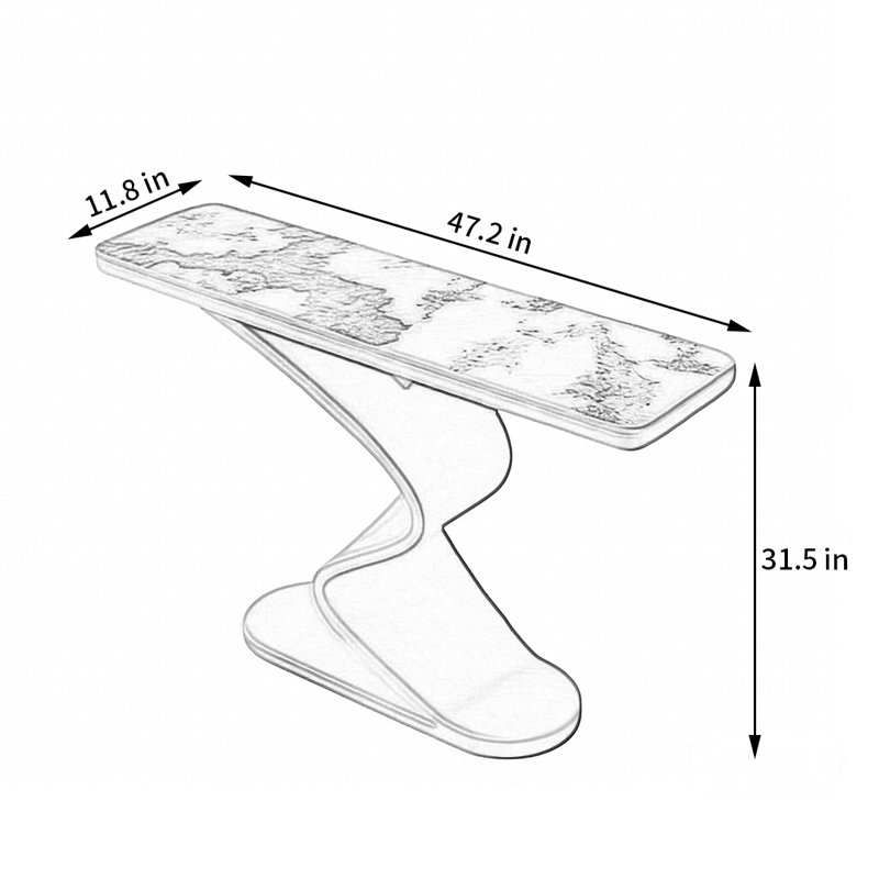 Console 47,2 po, Blanc cassé