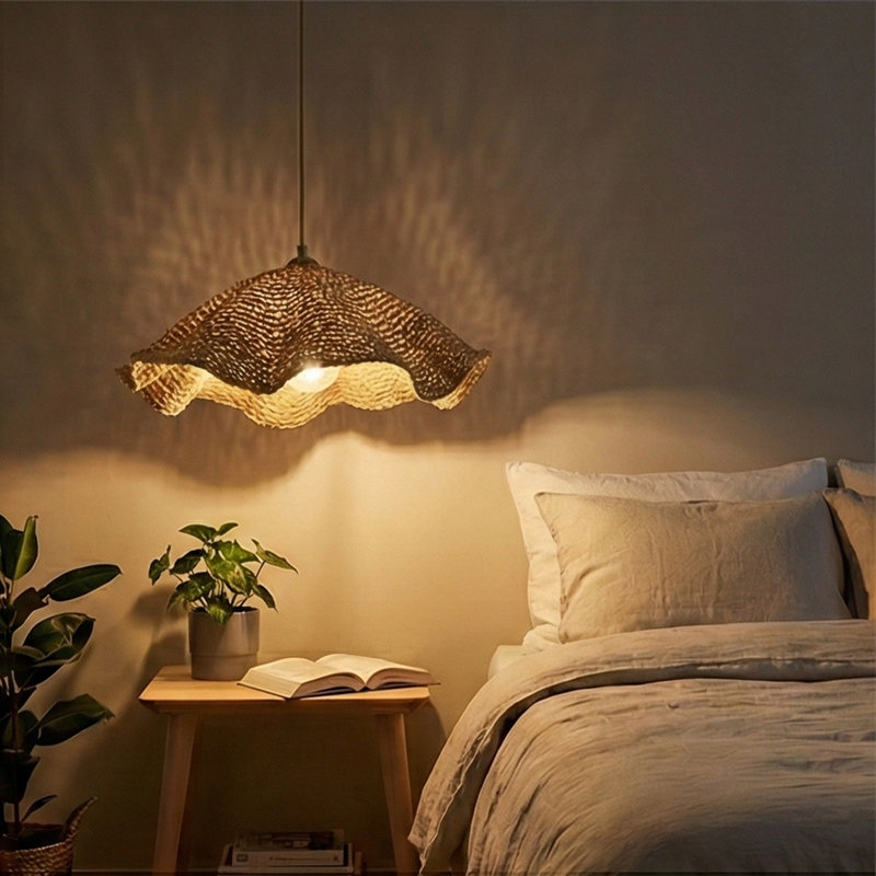 Luminaire suspendu unique à 1 lumière Antrez, Argenté / Brun