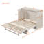 Lit escamotable double pleine grandeur avec grands tiroirs de rangement, lit pliant blanc et peu encombrant-815061293-815061295