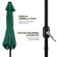 Parasol de patio 10 pi avec bouton poussoir et manivelle Spirica-2083876233