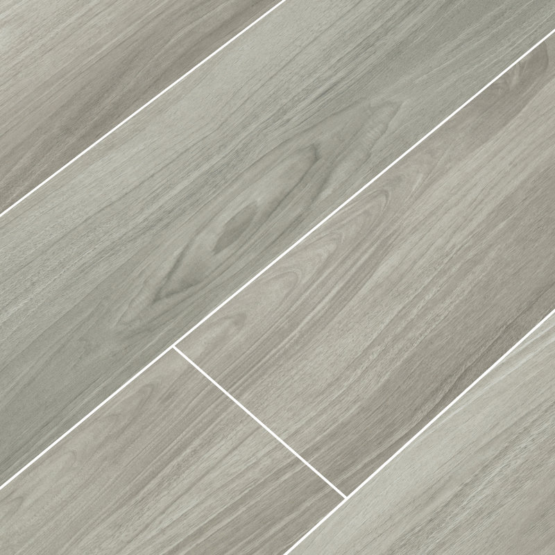 Tuile de sol et murale Brenwick Pavella 10 po x 40 po en porcelaine mate imitation bois, Pavella