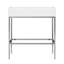 Ceramic White Rectangular Single Faucet Hole 32 in Console Bathroom Sink with Overflow-104737976