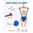 3 in 1 Convertible Toddler Swing Set, Foldable A-Frame Metal Stand with 4 Sandbags, Adjustable Rope Plastic Swing Seat, Indoor Outdoor Baby Swing & Jumper Playset