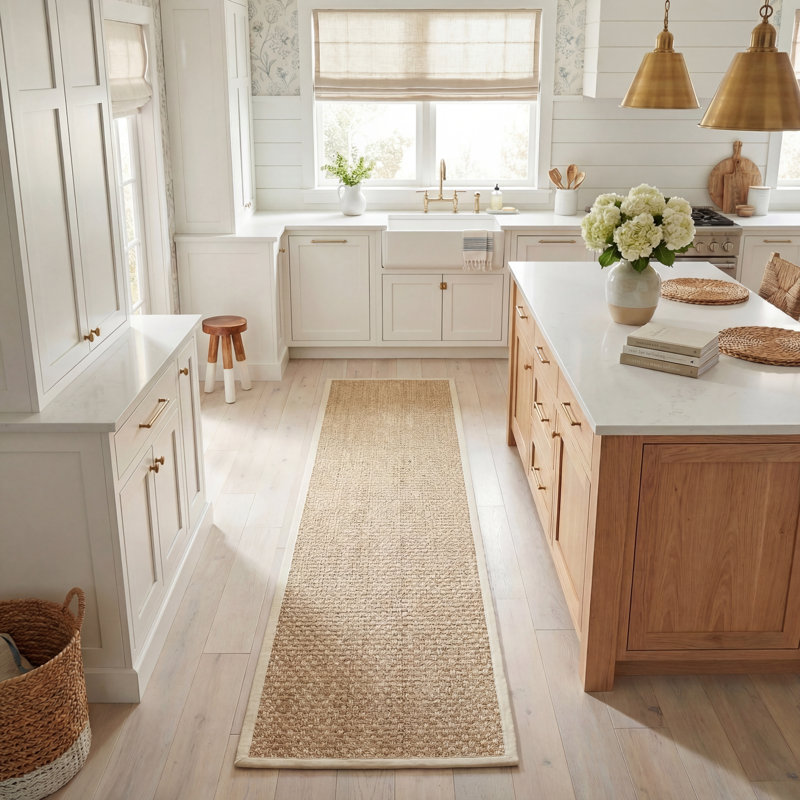 Dollard Natural Fiber Seagrass Rug, Rectangle 4' x 6'