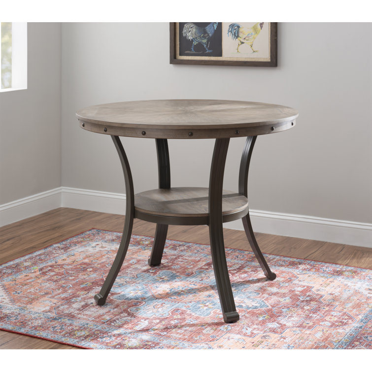 Luker 42" Round Wood Counter Height Table