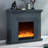 Gray Solid Wood Electric Fireplace-284382766