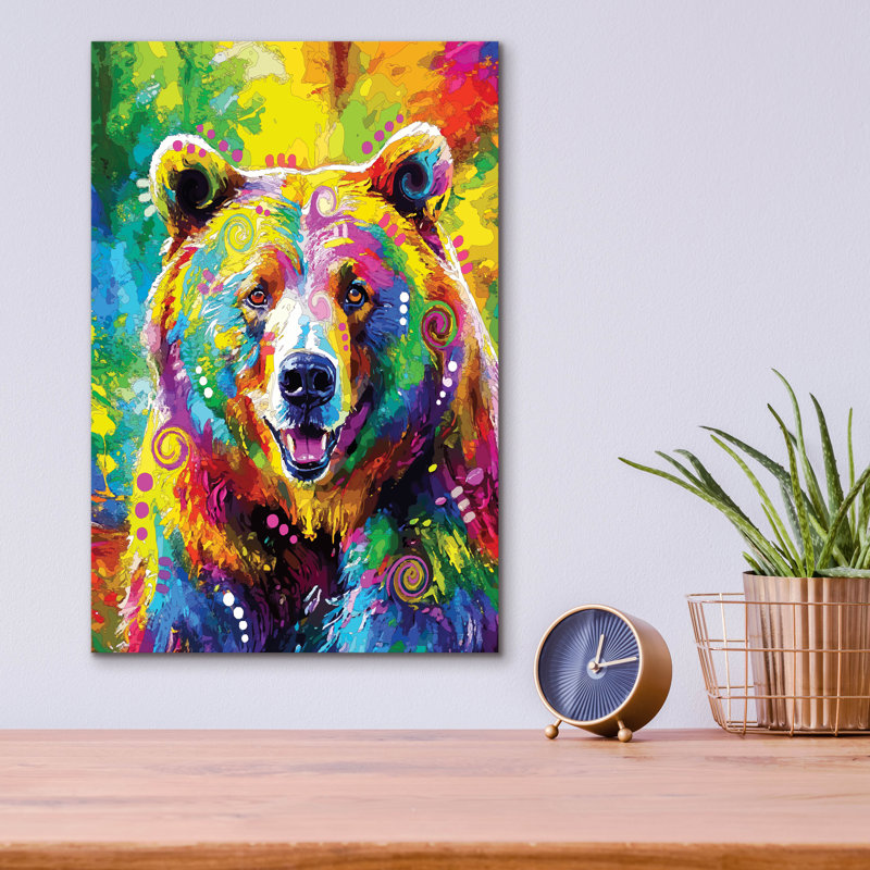«The Majestic Grizzly» par Dean Russo, H 16 po x l 12 po x P 0,13 po