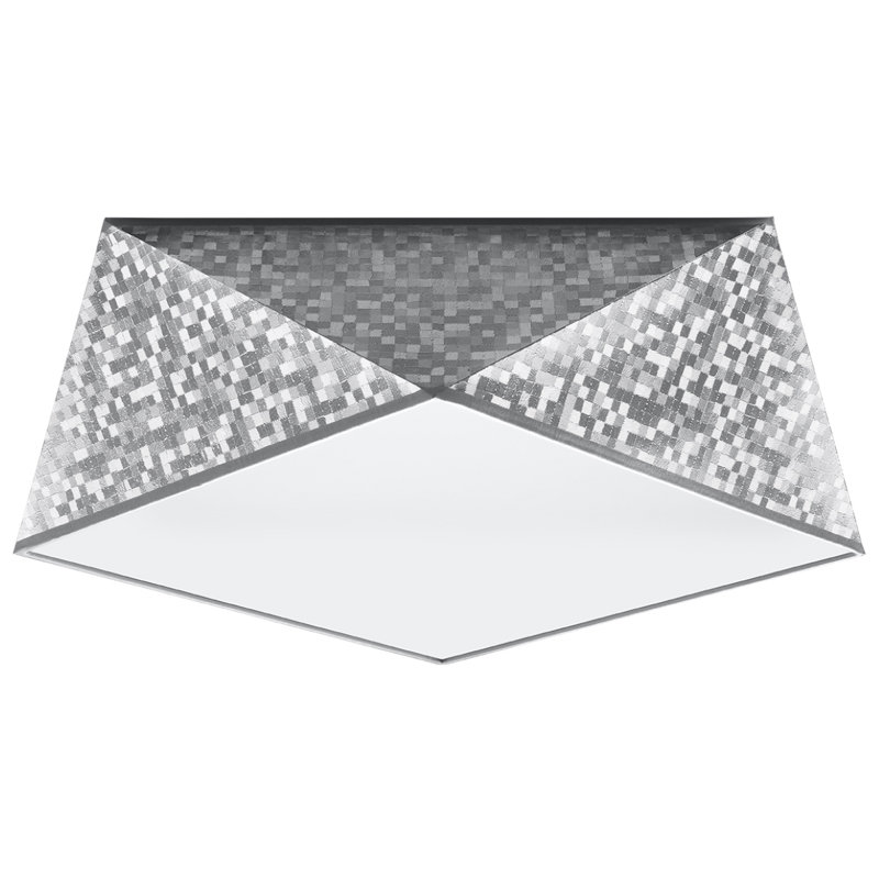 Carden Flush Mount, Silver, 15cm H x 40cm W x 40cm D