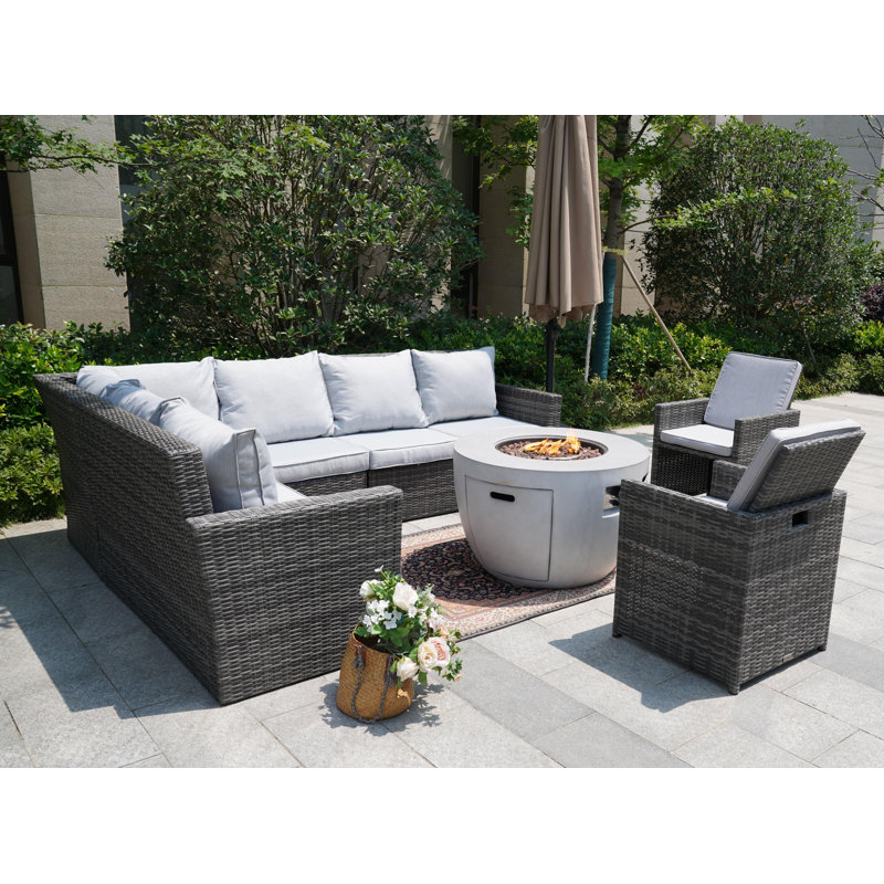 8 - Person Patio Conversation Set with Cushions
