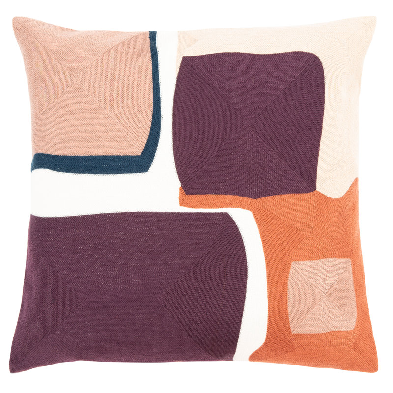 Carlee Abstract Cotton Blend Reversible Throw Pillow