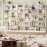 74"h X 59"w 6-tier Large Wood Storage Bookcase (set Of 2)
