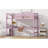 Twin High Loft Bed, Kids Solid Wood Modern Loft Bed Frame With Built-in Desk And Ladder For Girls Boys, Noise-free, Non-toxic Finishes, Space-saving, No Box Spring Needed, Pink-218126572