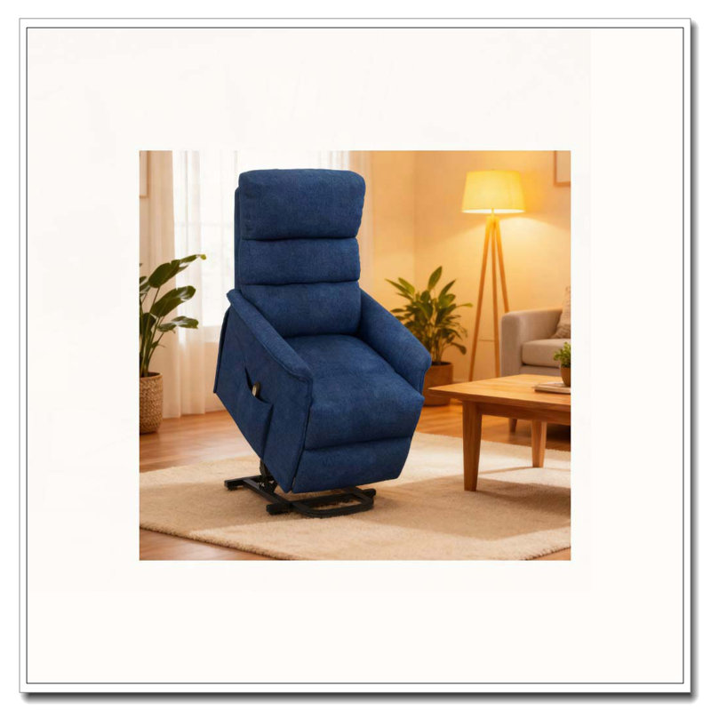 Fauteuil inclinable électrique avec télécommande, Bleu très foncé